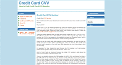 Desktop Screenshot of creditcardcvv.com